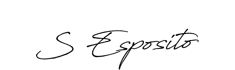 Create a beautiful signature design for name S Esposito. With this signature (Antro_Vectra_Bolder) fonts, you can make a handwritten signature for free. S Esposito signature style 7 images and pictures png