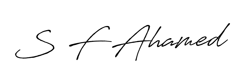 Make a beautiful signature design for name S F Ahamed. Use this online signature maker to create a handwritten signature for free. S F Ahamed signature style 7 images and pictures png