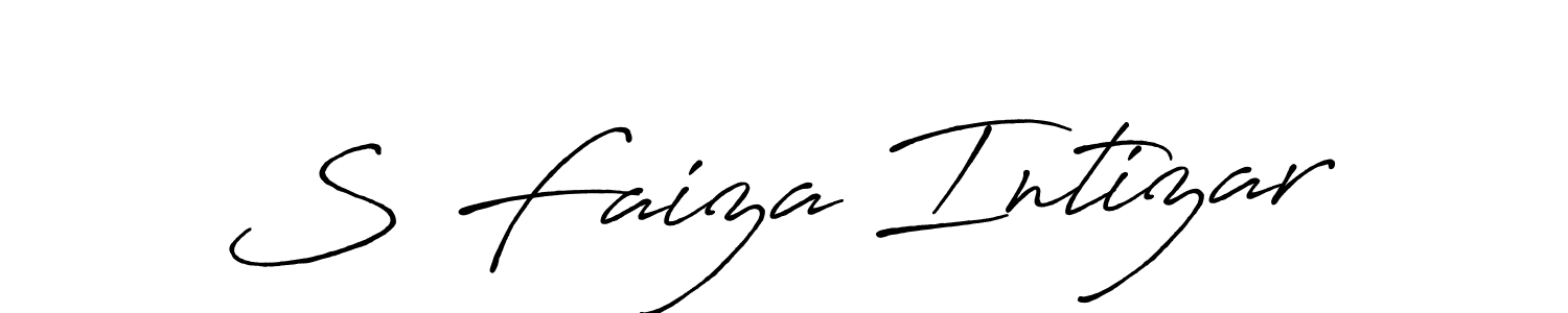 Also You can easily find your signature by using the search form. We will create S Faiza Intizar name handwritten signature images for you free of cost using Antro_Vectra_Bolder sign style. S Faiza Intizar signature style 7 images and pictures png