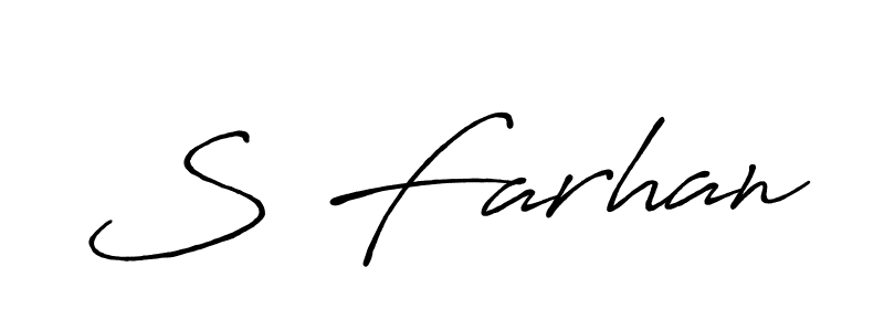 Also You can easily find your signature by using the search form. We will create S Farhan name handwritten signature images for you free of cost using Antro_Vectra_Bolder sign style. S Farhan signature style 7 images and pictures png