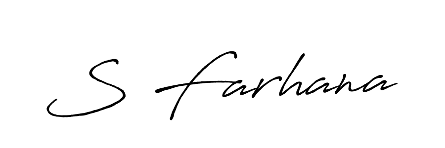 S Farhana stylish signature style. Best Handwritten Sign (Antro_Vectra_Bolder) for my name. Handwritten Signature Collection Ideas for my name S Farhana. S Farhana signature style 7 images and pictures png