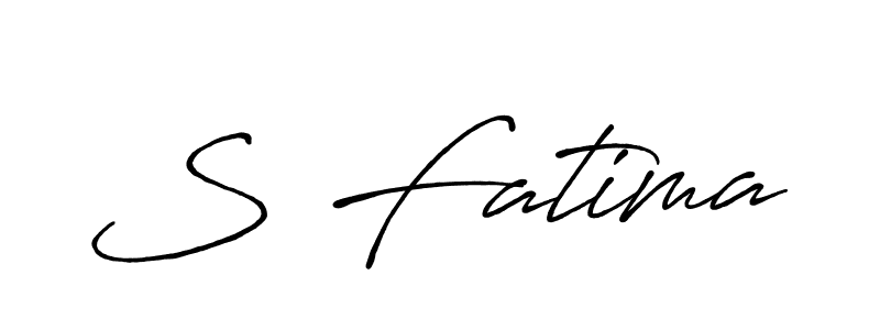How to make S Fatima signature? Antro_Vectra_Bolder is a professional autograph style. Create handwritten signature for S Fatima name. S Fatima signature style 7 images and pictures png