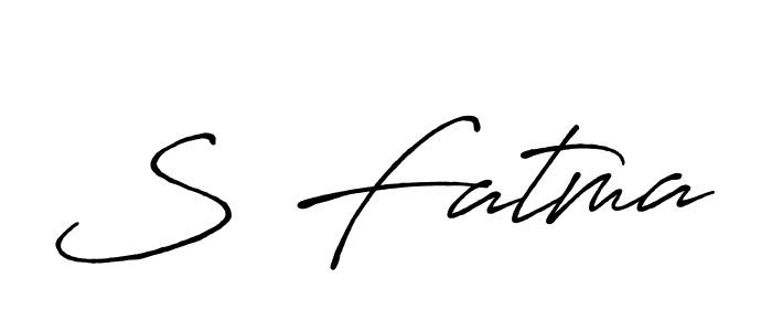 S Fatma stylish signature style. Best Handwritten Sign (Antro_Vectra_Bolder) for my name. Handwritten Signature Collection Ideas for my name S Fatma. S Fatma signature style 7 images and pictures png