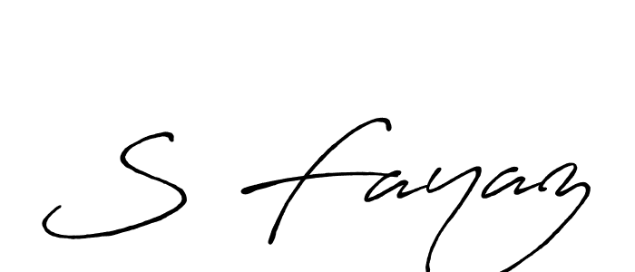 Use a signature maker to create a handwritten signature online. With this signature software, you can design (Antro_Vectra_Bolder) your own signature for name S Fayaz. S Fayaz signature style 7 images and pictures png