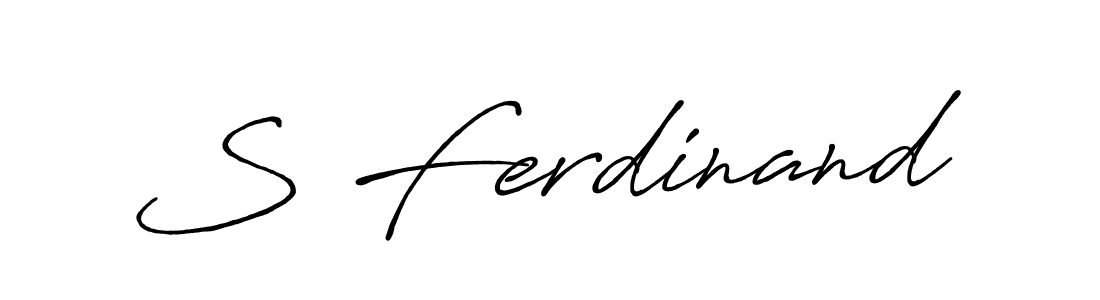 Use a signature maker to create a handwritten signature online. With this signature software, you can design (Antro_Vectra_Bolder) your own signature for name S Ferdinand. S Ferdinand signature style 7 images and pictures png