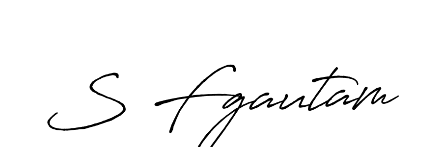 Antro_Vectra_Bolder is a professional signature style that is perfect for those who want to add a touch of class to their signature. It is also a great choice for those who want to make their signature more unique. Get S Fgautam name to fancy signature for free. S Fgautam signature style 7 images and pictures png