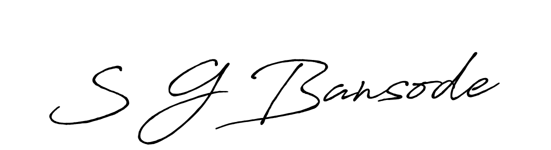 You should practise on your own different ways (Antro_Vectra_Bolder) to write your name (S G Bansode) in signature. don't let someone else do it for you. S G Bansode signature style 7 images and pictures png