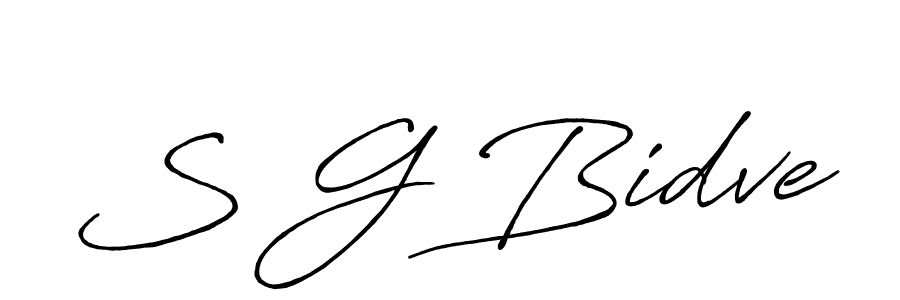 Make a beautiful signature design for name S G Bidve. With this signature (Antro_Vectra_Bolder) style, you can create a handwritten signature for free. S G Bidve signature style 7 images and pictures png
