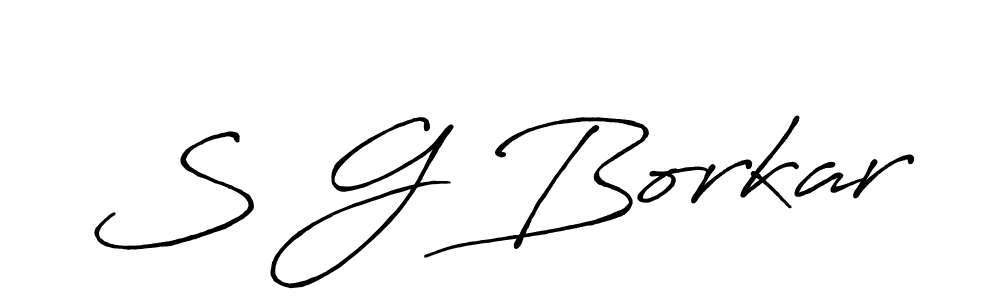 Design your own signature with our free online signature maker. With this signature software, you can create a handwritten (Antro_Vectra_Bolder) signature for name S G Borkar. S G Borkar signature style 7 images and pictures png