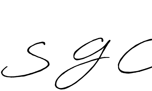 S G C stylish signature style. Best Handwritten Sign (Antro_Vectra_Bolder) for my name. Handwritten Signature Collection Ideas for my name S G C. S G C signature style 7 images and pictures png
