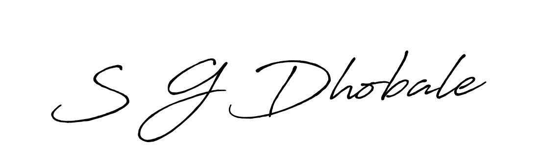 How to make S G Dhobale name signature. Use Antro_Vectra_Bolder style for creating short signs online. This is the latest handwritten sign. S G Dhobale signature style 7 images and pictures png