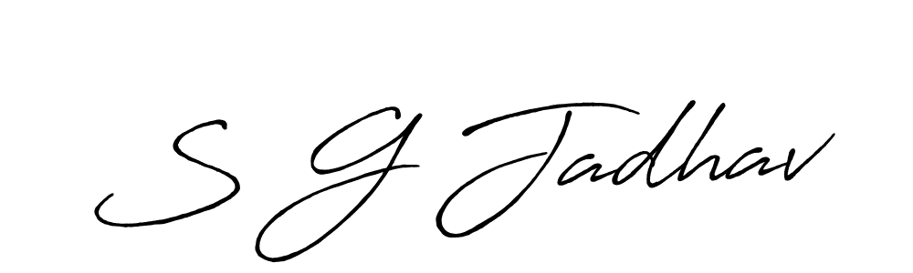Antro_Vectra_Bolder is a professional signature style that is perfect for those who want to add a touch of class to their signature. It is also a great choice for those who want to make their signature more unique. Get S G Jadhav name to fancy signature for free. S G Jadhav signature style 7 images and pictures png