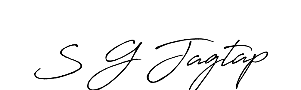 Make a beautiful signature design for name S G Jagtap. With this signature (Antro_Vectra_Bolder) style, you can create a handwritten signature for free. S G Jagtap signature style 7 images and pictures png