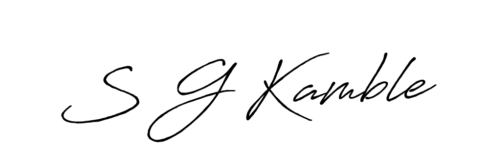 if you are searching for the best signature style for your name S G Kamble. so please give up your signature search. here we have designed multiple signature styles  using Antro_Vectra_Bolder. S G Kamble signature style 7 images and pictures png