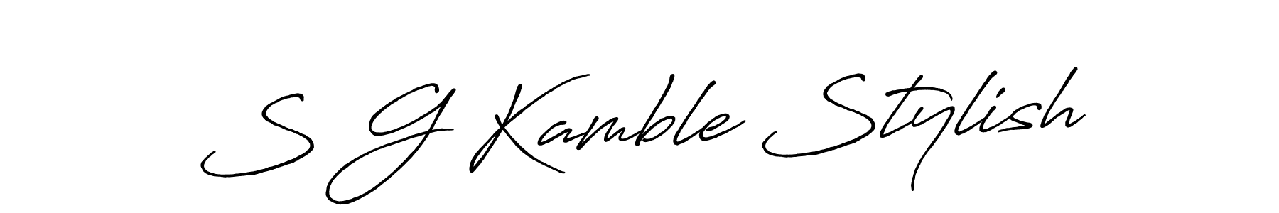 Also we have S G Kamble Stylish name is the best signature style. Create professional handwritten signature collection using Antro_Vectra_Bolder autograph style. S G Kamble Stylish signature style 7 images and pictures png