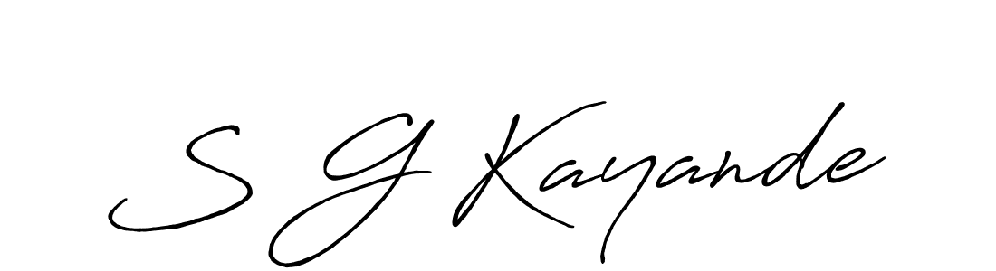 You can use this online signature creator to create a handwritten signature for the name S G Kayande. This is the best online autograph maker. S G Kayande signature style 7 images and pictures png