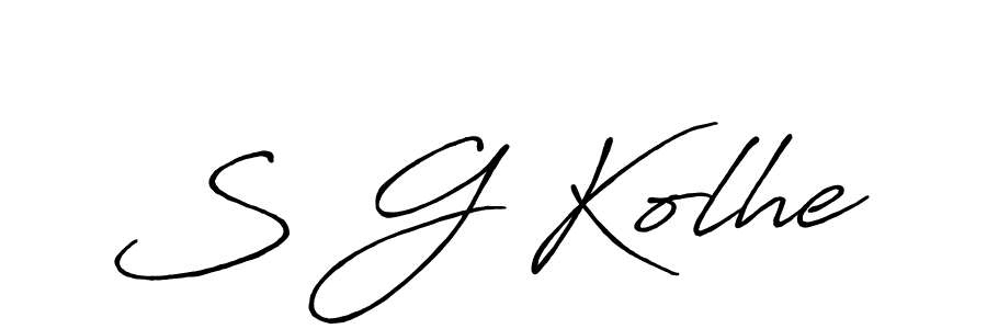 You should practise on your own different ways (Antro_Vectra_Bolder) to write your name (S G Kolhe) in signature. don't let someone else do it for you. S G Kolhe signature style 7 images and pictures png