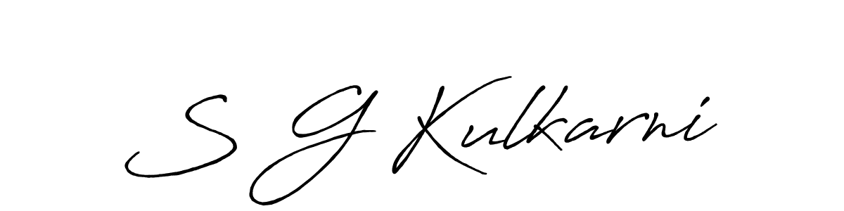 How to make S G Kulkarni signature? Antro_Vectra_Bolder is a professional autograph style. Create handwritten signature for S G Kulkarni name. S G Kulkarni signature style 7 images and pictures png