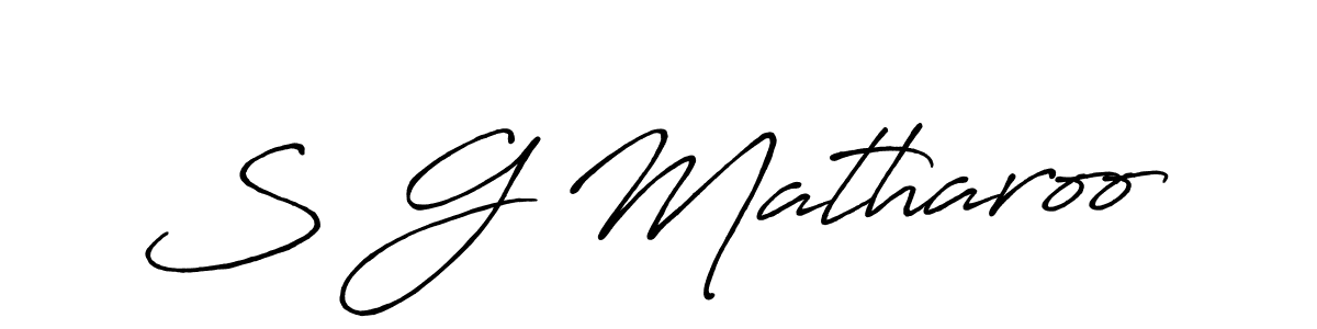 How to make S G Matharoo signature? Antro_Vectra_Bolder is a professional autograph style. Create handwritten signature for S G Matharoo name. S G Matharoo signature style 7 images and pictures png