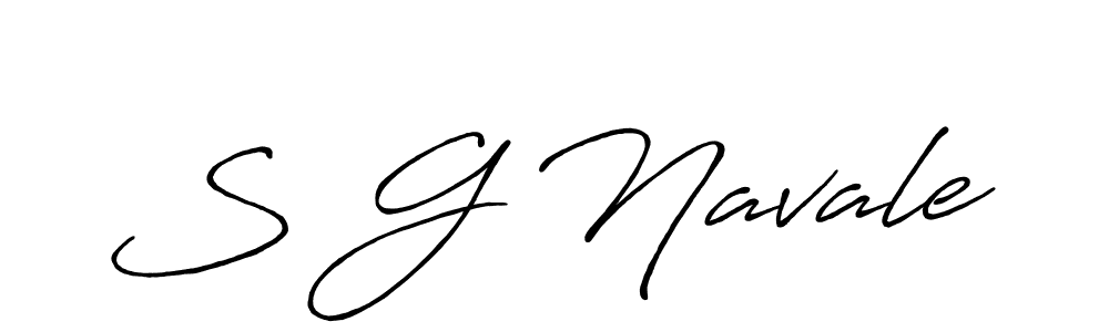 Create a beautiful signature design for name S G Navale. With this signature (Antro_Vectra_Bolder) fonts, you can make a handwritten signature for free. S G Navale signature style 7 images and pictures png