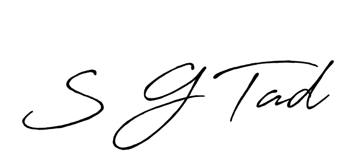 How to make S G Tad signature? Antro_Vectra_Bolder is a professional autograph style. Create handwritten signature for S G Tad name. S G Tad signature style 7 images and pictures png