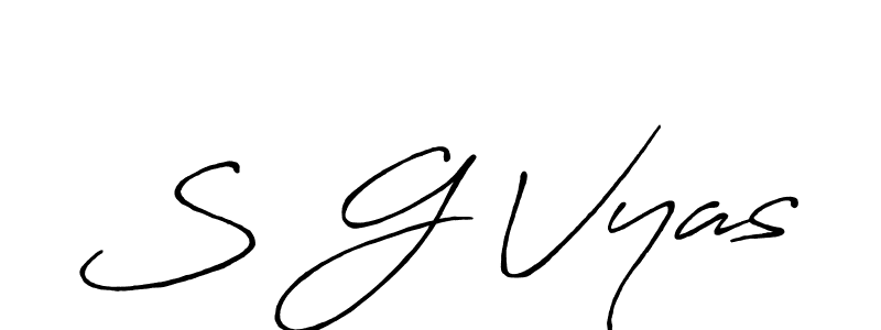 Design your own signature with our free online signature maker. With this signature software, you can create a handwritten (Antro_Vectra_Bolder) signature for name S G Vyas. S G Vyas signature style 7 images and pictures png