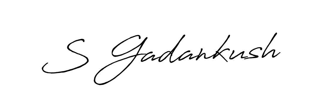 S Gadankush stylish signature style. Best Handwritten Sign (Antro_Vectra_Bolder) for my name. Handwritten Signature Collection Ideas for my name S Gadankush. S Gadankush signature style 7 images and pictures png