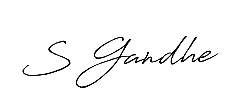 Best and Professional Signature Style for S Gandhe. Antro_Vectra_Bolder Best Signature Style Collection. S Gandhe signature style 7 images and pictures png