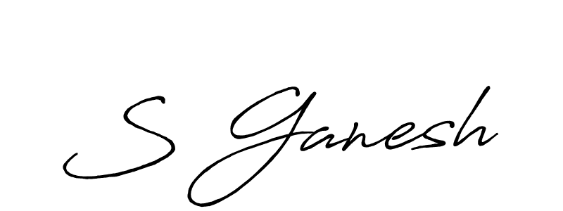 S Ganesh stylish signature style. Best Handwritten Sign (Antro_Vectra_Bolder) for my name. Handwritten Signature Collection Ideas for my name S Ganesh. S Ganesh signature style 7 images and pictures png