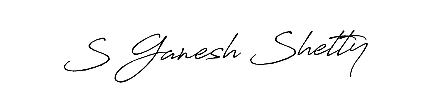 It looks lik you need a new signature style for name S Ganesh Shetty. Design unique handwritten (Antro_Vectra_Bolder) signature with our free signature maker in just a few clicks. S Ganesh Shetty signature style 7 images and pictures png