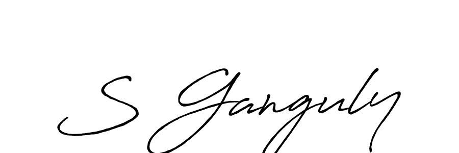S Ganguly stylish signature style. Best Handwritten Sign (Antro_Vectra_Bolder) for my name. Handwritten Signature Collection Ideas for my name S Ganguly. S Ganguly signature style 7 images and pictures png