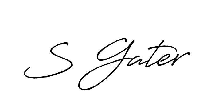 if you are searching for the best signature style for your name S Gater. so please give up your signature search. here we have designed multiple signature styles  using Antro_Vectra_Bolder. S Gater signature style 7 images and pictures png