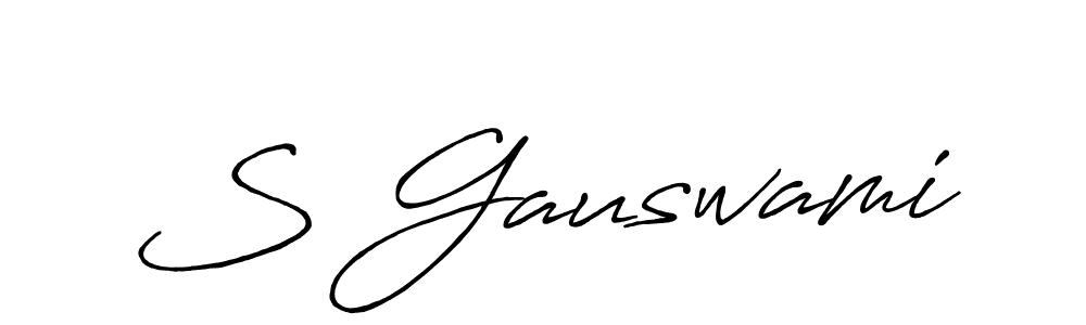 Design your own signature with our free online signature maker. With this signature software, you can create a handwritten (Antro_Vectra_Bolder) signature for name S Gauswami. S Gauswami signature style 7 images and pictures png