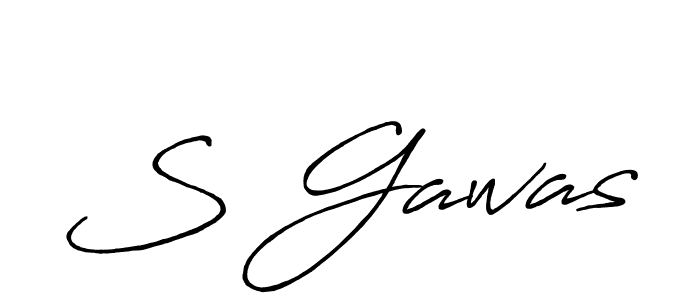 Make a beautiful signature design for name S Gawas. With this signature (Antro_Vectra_Bolder) style, you can create a handwritten signature for free. S Gawas signature style 7 images and pictures png