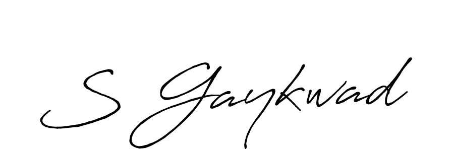 The best way (Antro_Vectra_Bolder) to make a short signature is to pick only two or three words in your name. The name S Gaykwad include a total of six letters. For converting this name. S Gaykwad signature style 7 images and pictures png