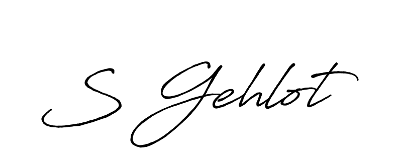 Also we have S Gehlot name is the best signature style. Create professional handwritten signature collection using Antro_Vectra_Bolder autograph style. S Gehlot signature style 7 images and pictures png