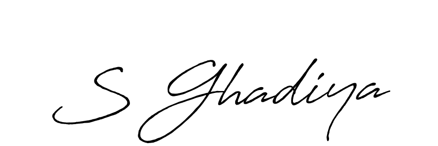 You can use this online signature creator to create a handwritten signature for the name S Ghadiya. This is the best online autograph maker. S Ghadiya signature style 7 images and pictures png