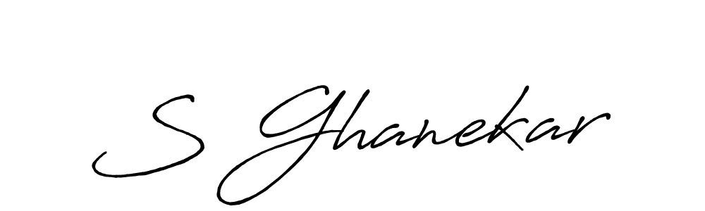 Create a beautiful signature design for name S Ghanekar. With this signature (Antro_Vectra_Bolder) fonts, you can make a handwritten signature for free. S Ghanekar signature style 7 images and pictures png