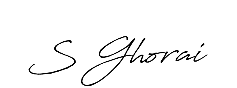 Also You can easily find your signature by using the search form. We will create S Ghorai name handwritten signature images for you free of cost using Antro_Vectra_Bolder sign style. S Ghorai signature style 7 images and pictures png