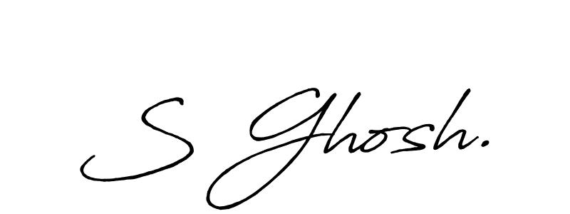 if you are searching for the best signature style for your name S Ghosh.. so please give up your signature search. here we have designed multiple signature styles  using Antro_Vectra_Bolder. S Ghosh. signature style 7 images and pictures png