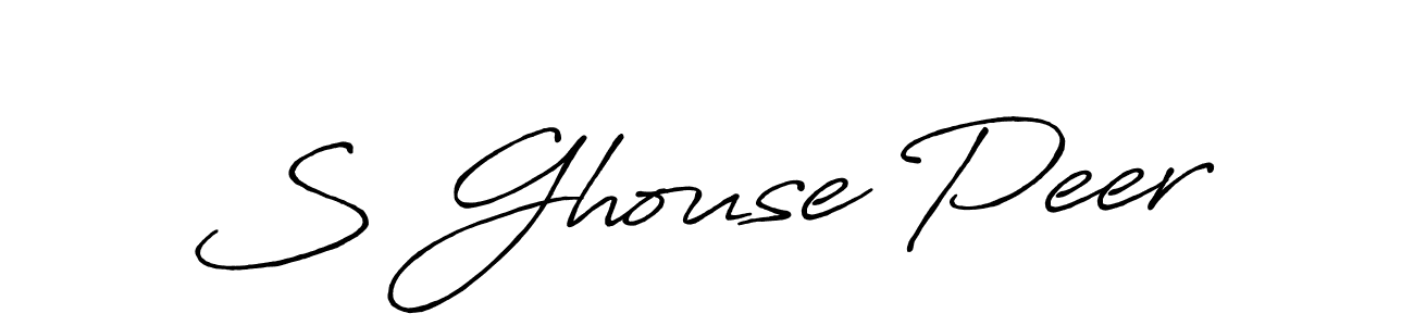 Use a signature maker to create a handwritten signature online. With this signature software, you can design (Antro_Vectra_Bolder) your own signature for name S Ghouse Peer. S Ghouse Peer signature style 7 images and pictures png