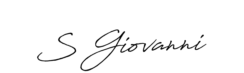 How to make S Giovanni name signature. Use Antro_Vectra_Bolder style for creating short signs online. This is the latest handwritten sign. S Giovanni signature style 7 images and pictures png