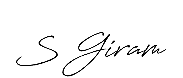 Similarly Antro_Vectra_Bolder is the best handwritten signature design. Signature creator online .You can use it as an online autograph creator for name S Giram. S Giram signature style 7 images and pictures png