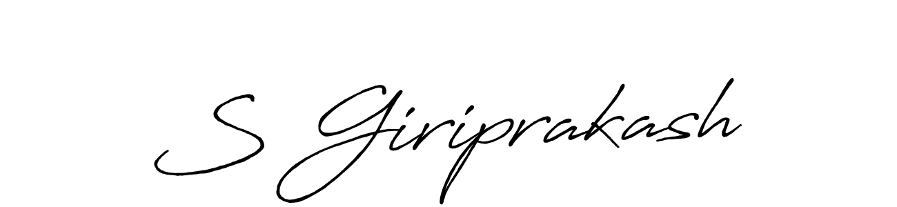 Use a signature maker to create a handwritten signature online. With this signature software, you can design (Antro_Vectra_Bolder) your own signature for name S Giriprakash. S Giriprakash signature style 7 images and pictures png