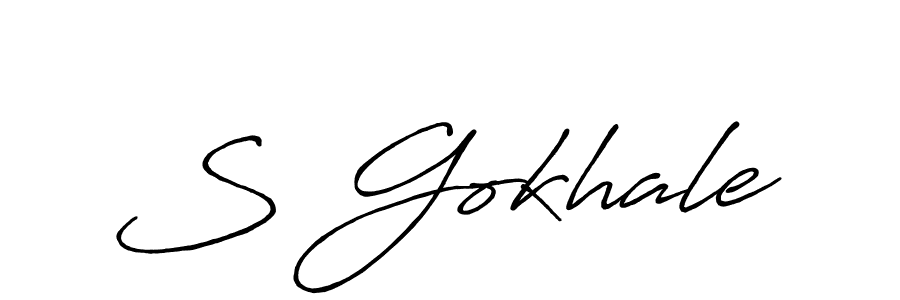 Create a beautiful signature design for name S Gokhale. With this signature (Antro_Vectra_Bolder) fonts, you can make a handwritten signature for free. S Gokhale signature style 7 images and pictures png