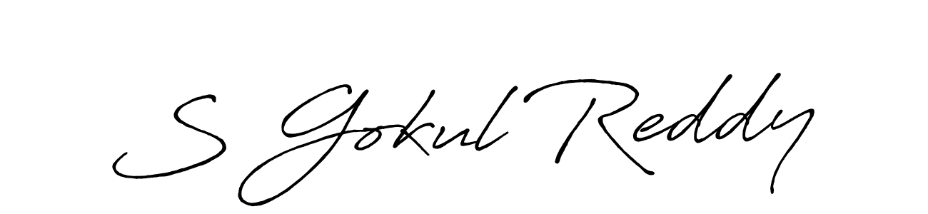 S Gokul Reddy stylish signature style. Best Handwritten Sign (Antro_Vectra_Bolder) for my name. Handwritten Signature Collection Ideas for my name S Gokul Reddy. S Gokul Reddy signature style 7 images and pictures png
