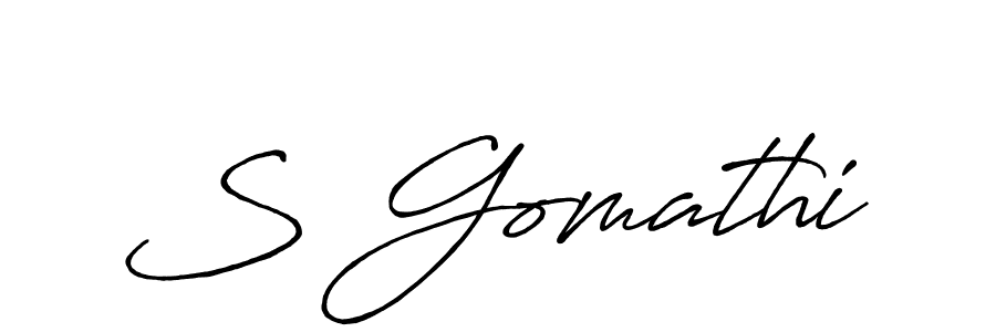 Design your own signature with our free online signature maker. With this signature software, you can create a handwritten (Antro_Vectra_Bolder) signature for name S Gomathi. S Gomathi signature style 7 images and pictures png