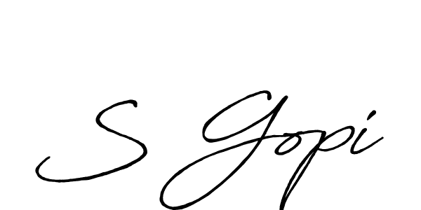 You should practise on your own different ways (Antro_Vectra_Bolder) to write your name (S Gopi) in signature. don't let someone else do it for you. S Gopi signature style 7 images and pictures png