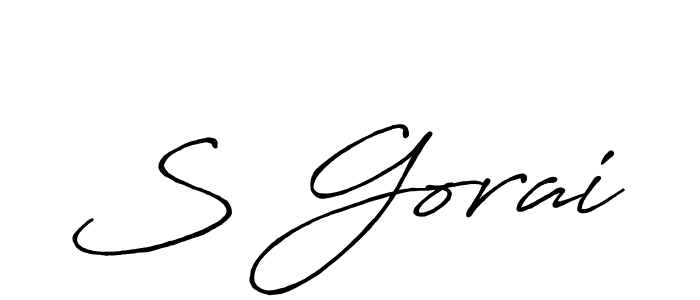 How to make S Gorai name signature. Use Antro_Vectra_Bolder style for creating short signs online. This is the latest handwritten sign. S Gorai signature style 7 images and pictures png