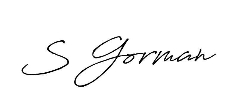 How to make S Gorman signature? Antro_Vectra_Bolder is a professional autograph style. Create handwritten signature for S Gorman name. S Gorman signature style 7 images and pictures png